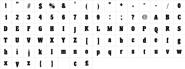 Anatole Display SSi Regular  glyph index