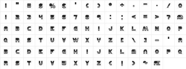 UNITED (BRK) Regular  glyph index