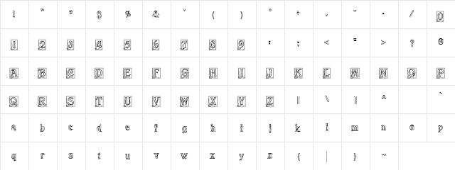 LD Foliage Regular  glyph index