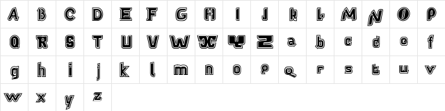 BabelfishContour Regular  glyph index