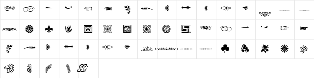 Woodcut Ornaments Two SSi Regular  glyph index