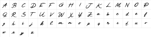 BLACKANGER FREE Regular  glyph index