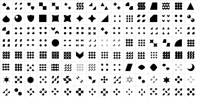 Altemus Checks  glyph index