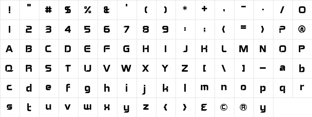 Gayatri Regular  glyph index