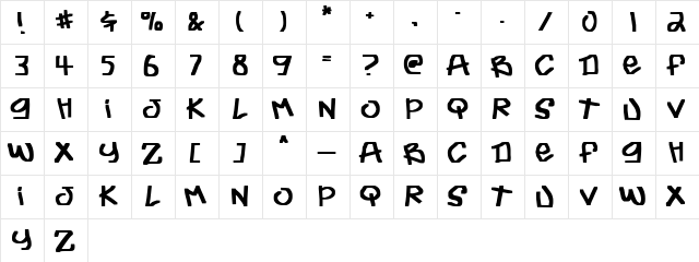 2Peas Extreme Regular  glyph index