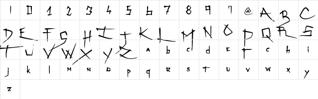 Zenzai Itacha Regular  glyph index