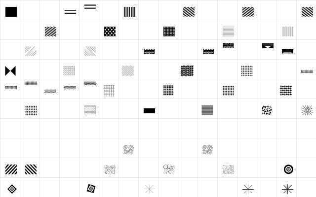 DoodleDingbatsFourSSK Regular  glyph index