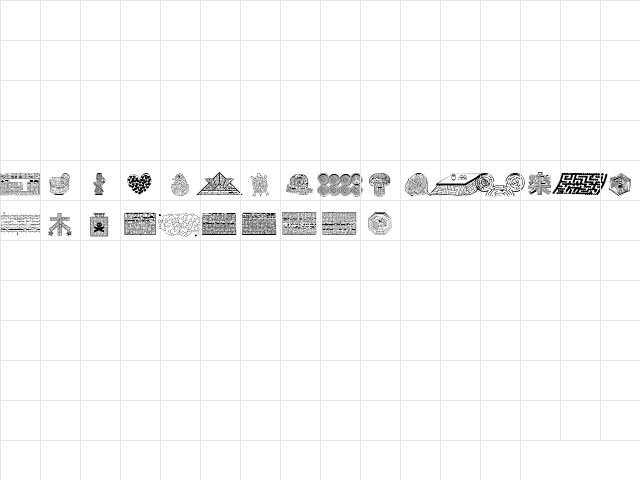Mazes1 Regular  glyph index