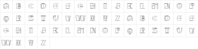 Ivan Linear Regular  glyph index