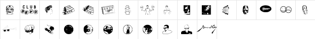 DEVO Dingbats 1.0 Regular  glyph index