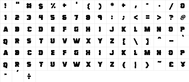 Son Of A Glitch Regular  glyph index