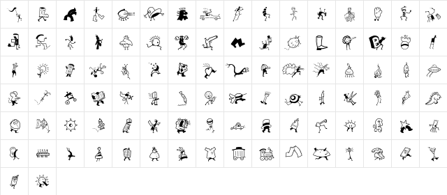 MiniPics MardiGrasHip  glyph index