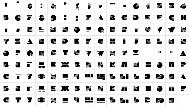 Sinaloa Normal  glyph index