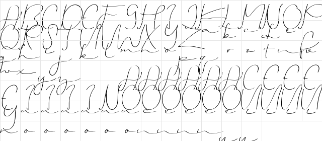 Krisward Demo Regular  glyph index