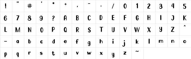 Go Frog Regular  glyph index