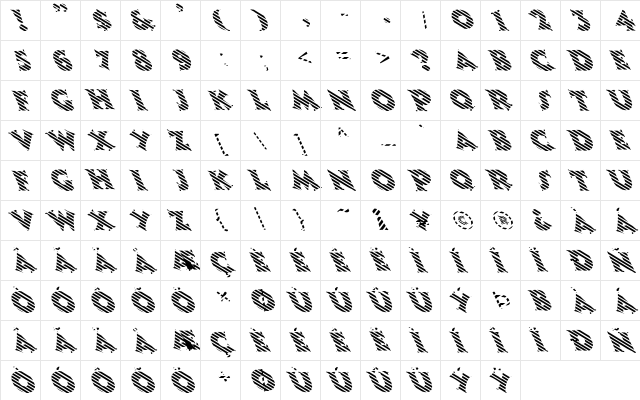 FZ JAZZY 13 STRIPED LEFTY Normal  glyph index