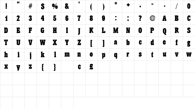 AnatoleDisplaySSK Regular  glyph index
