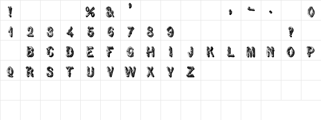 twig Regular  glyph index