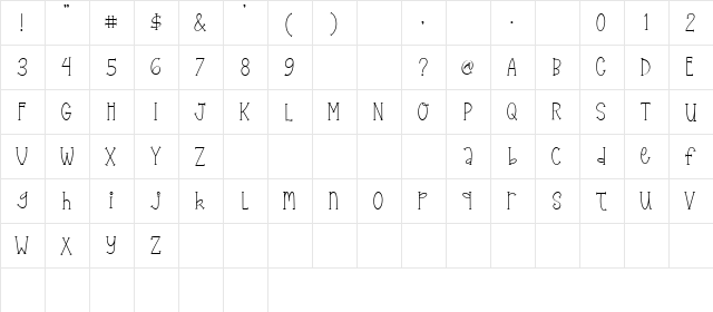 Finally Champions Font Regular  glyph index