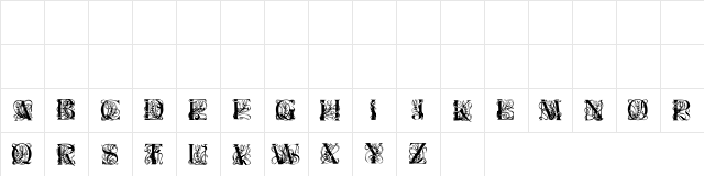 Last Rites 1 Regular  glyph index