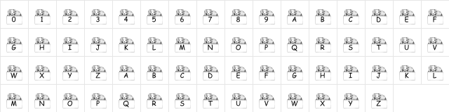 pf_dog in a box Regular  glyph index