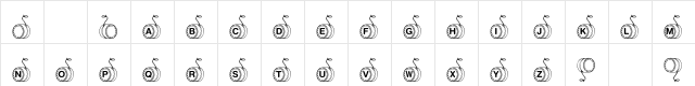 KR YoYo Regular  glyph index
