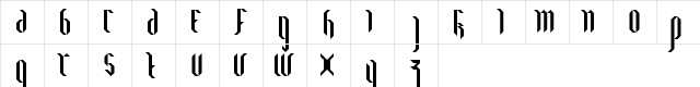 frakk Regular  glyph index