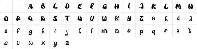 THE CREEPY THE CREEPY  glyph index