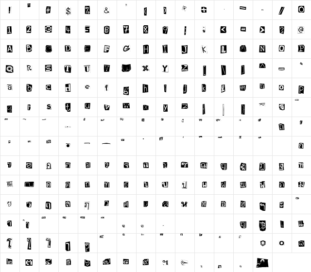 AH_LuGDeK_R Regular  glyph index