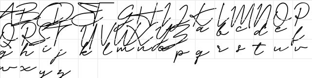 Black String Slim DEMO Regular  glyph index