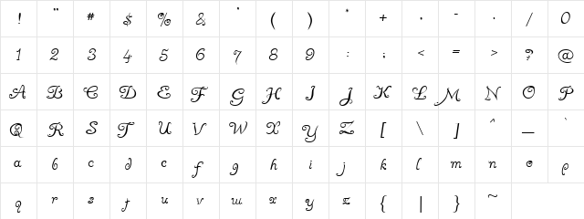 Extremely Sorry Regular  glyph index