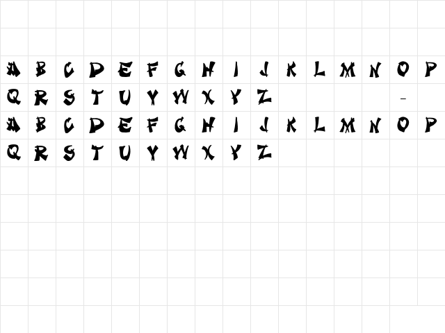 Takeout Regular  glyph index