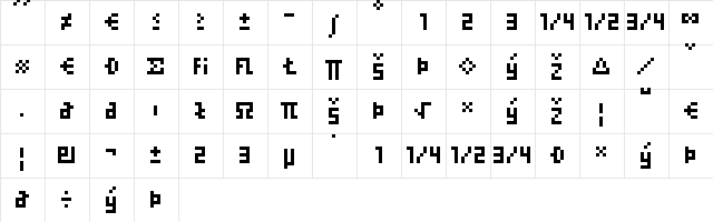 Eboy REGAlphaExpert  glyph index