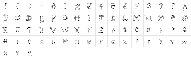 Serpents Regular  glyph index