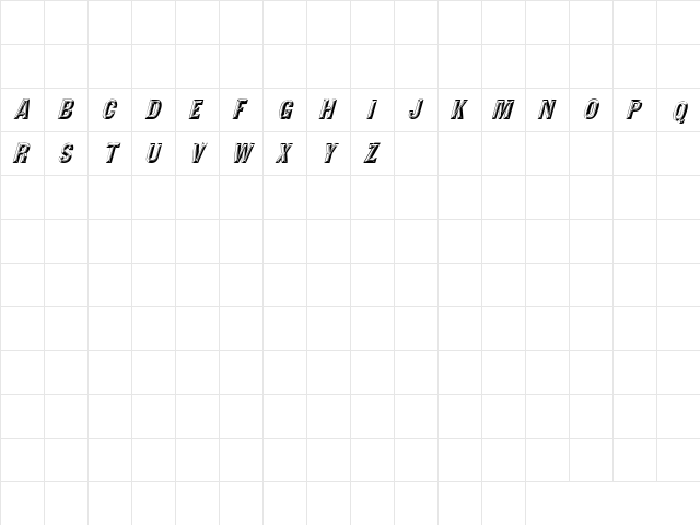 Arroyo 6 Italic  glyph index