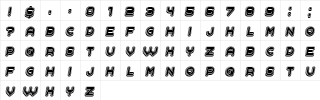 Polished Italic  glyph index