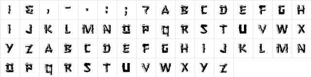 Logger Regular  glyph index