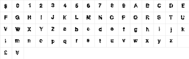 DiscoParty Regular  glyph index