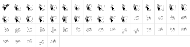 KG BUNBUN Regular  glyph index