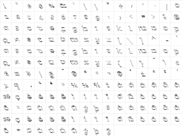FZ BASIC 43 HOLLOW LEFTY Normal  glyph index