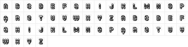Furious Ride Regular  glyph index