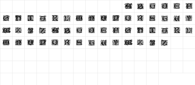 ProuxCapsSSK Regular  glyph index