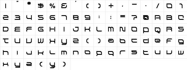 Hyperion Alp  glyph index