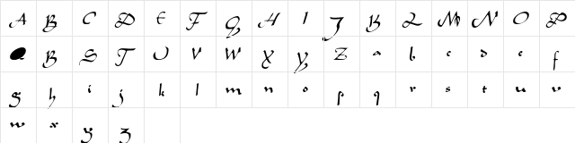 BarranquillaSSK Regular  glyph index