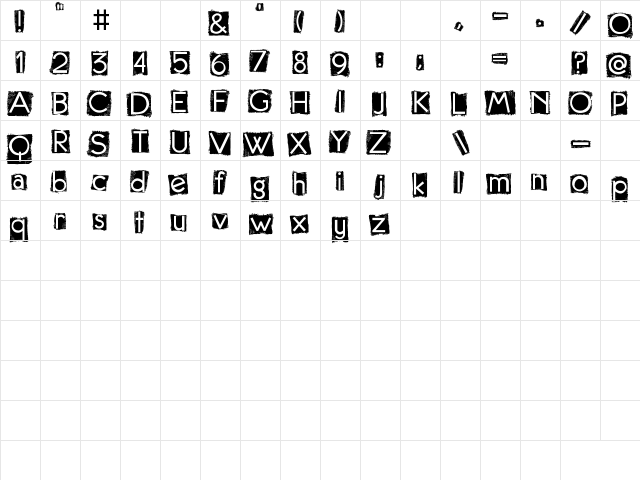 2Peas Burlap 2Peas Burlap  glyph index