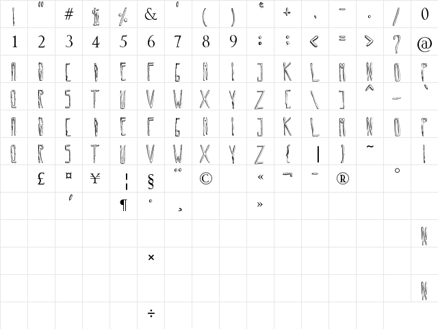 Circoex / ANTIPIXEL.com.ar Regular  glyph index