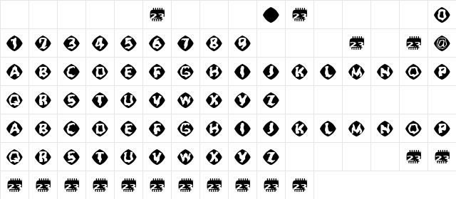 Zone23_Dreamtime 723 Normal  glyph index