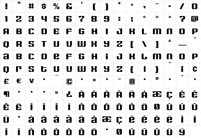 HOUSE3009 Heavy  glyph index