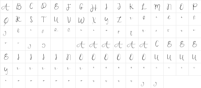 Night Feel Demo Regular  glyph index