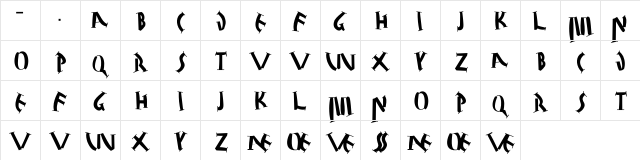 JuliusCaesarBlack Regular  glyph index